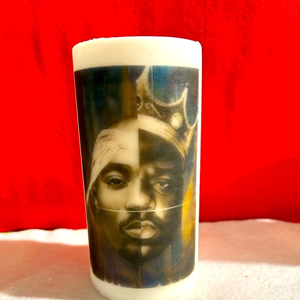 Candle face of Tupac / Biggy